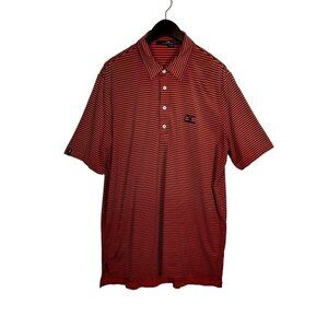 Ralph Lauren RLX Polo Shirt Mens XL Orange Ombre Stripe OLD CHATHAM Golf Club